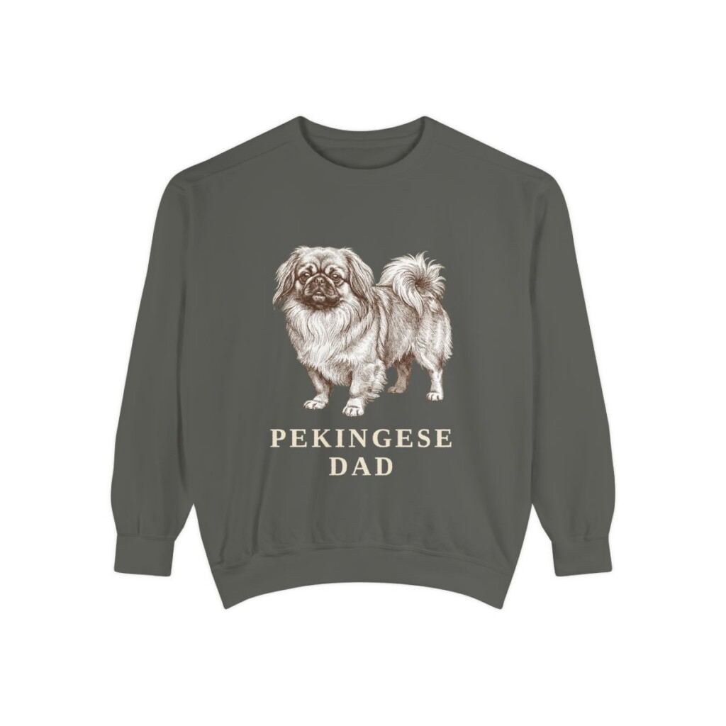 Pekingese Dad Sweatshirt, Pepper, front view
