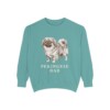 Pekingese Dad Sweatshirt, Seafoam, front view