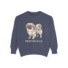Pekingese Sweatshirt, Denim, front view