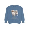 Pekingese Humor Sweatshirt, Blue Jean, front view