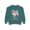 Pekingese Humor Sweatshirt, Blue Spruce, front view