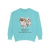 Pekingese Humor Sweatshirt, Chalky Mint, front view