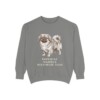Pekingese Humor Sweatshirt, Grey, front view