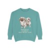 Pekingese Humor Sweatshirt, Seafoam, front view
