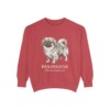 pekingese-sweatshirt-latin-crimson-1 Pekingese Latin Sweatshirt, Crimson, front view