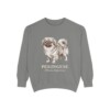 pekingese-sweatshirt-latin-grey-1 Pekingese Latin Sweatshirt, Grey, front view
