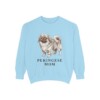 pekingese-sweatshirt-mom-chambray Pekingese Mom Sweatshirt, Chambray, front view