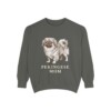 pekingese-sweatshirt-mom-pepper Pekingese Mom Sweatshirt, Pepper, front view