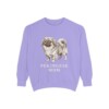 pekingese-sweatshirt-mom-violet Pekingese Mom Sweatshirt, Violet, front view