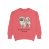 pekingese-sweatshirt-mom-watermelon Pekingese Mom Sweatshirt, Watermelon, front view