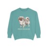 Pekingese Sweatshirt, Seafoam, front view