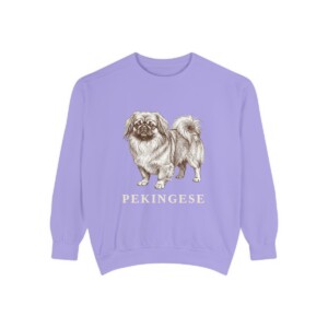 Pekingese Sweatshirt, Violet, front view