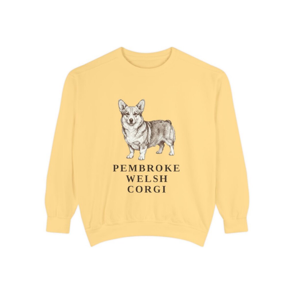 Pembroke Welsh Corgi Sweatshirt, Butter, front view