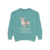 pembroke-welsh-corgi-sweatshirt-dad-seafoam Pembroke Welsh Corgi Dad Sweatshirt, Seafoam, front view