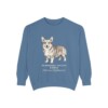 Pembroke Welsh Corgi Latin Sweatshirt, Blue Jean, front view