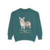 Pembroke Welsh Corgi Latin Sweatshirt, Blue Spruce, front view