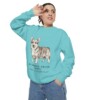 Pembroke Welsh Corgi Latin Sweatshirt, Chalky Mint, person 2 context