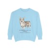 Pembroke Welsh Corgi Latin Sweatshirt, Chambray, front view