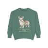 Pembroke Welsh Corgi Latin Sweatshirt, Light Green, front view