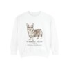 Pembroke Welsh Corgi Latin Sweatshirt, White, front view