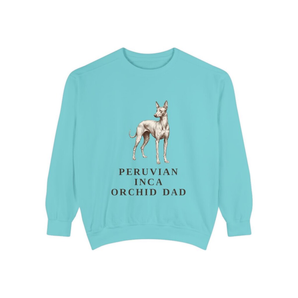 Peruvian Inca Orchid Dad Sweatshirt, Chalky Mint, front view