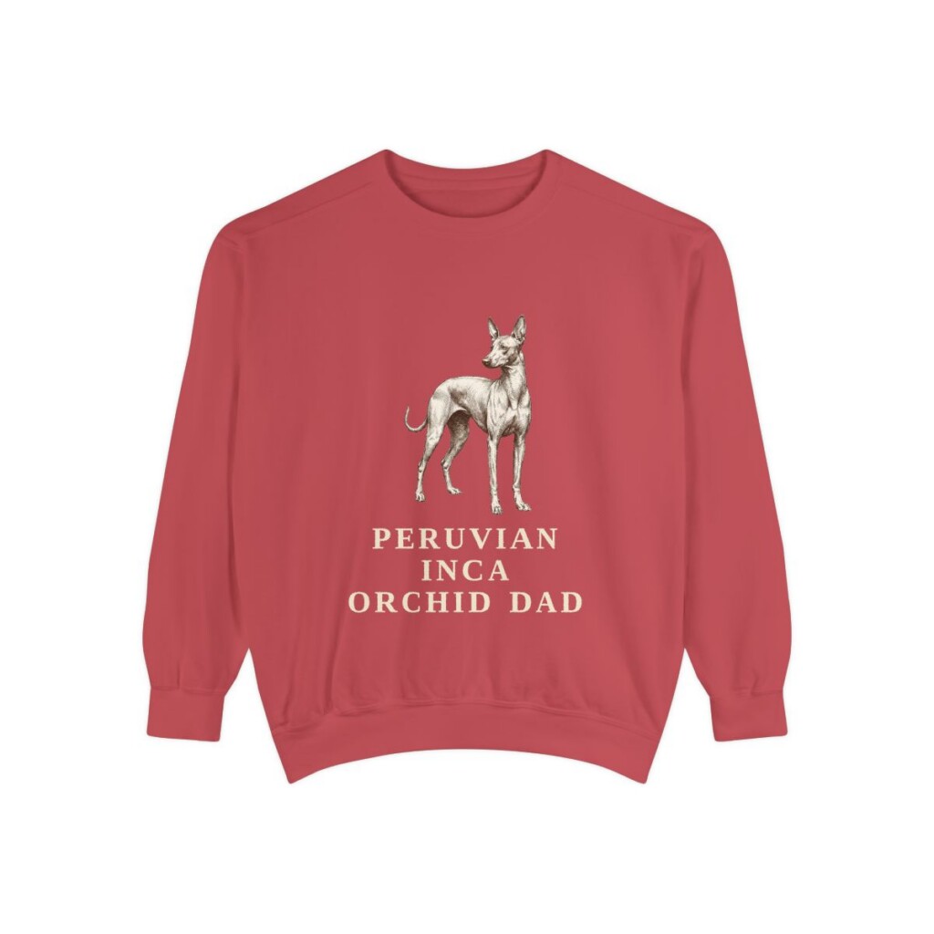 Peruvian Inca Orchid Dad Sweatshirt, Crimson, front view