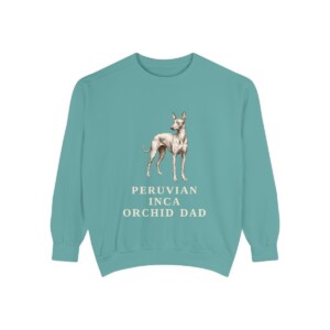 Peruvian Inca Orchid Dad Sweatshirt, Seafoam, front view