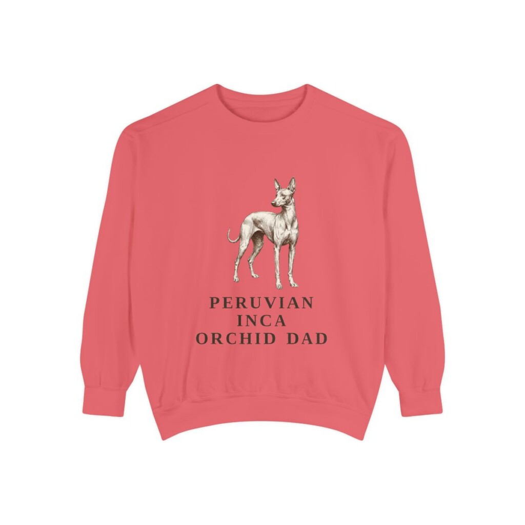 Peruvian Inca Orchid Dad Sweatshirt, Watermelon, front view
