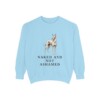 Peruvian Inca Orchid Humor Sweatshirt, Chambray, front view