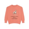 Peruvian Inca Orchid Humor Sweatshirt, Terracotta, front view