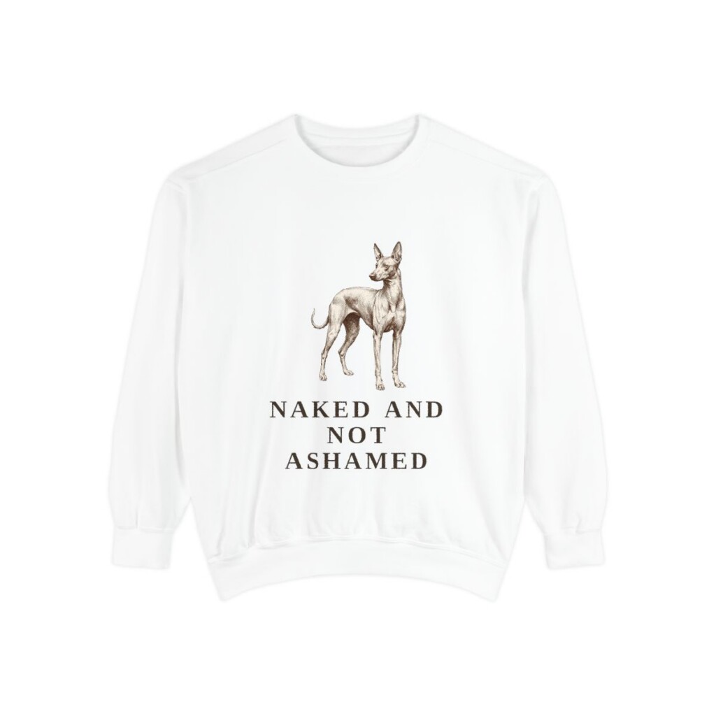 Peruvian Inca Orchid Humor Sweatshirt, White, front view