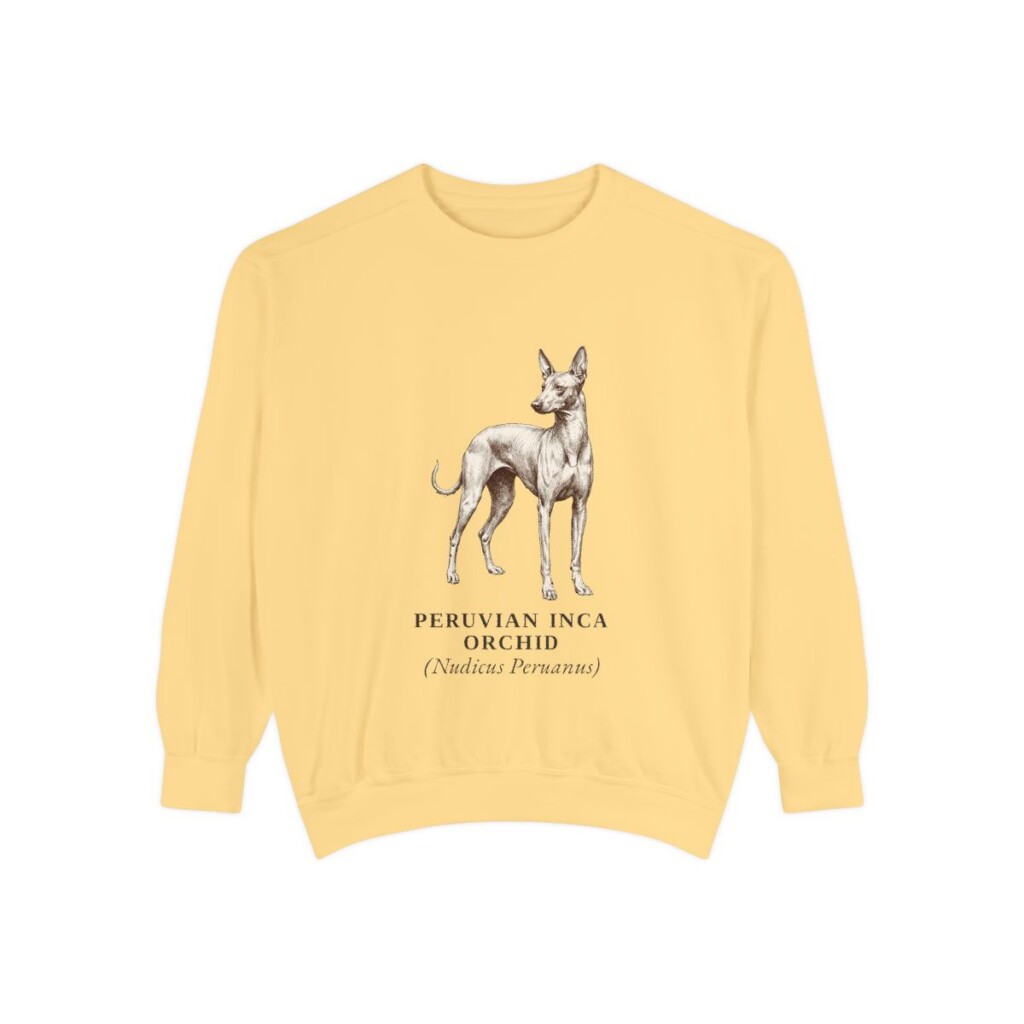 peruvian-inca-orchid-sweatshirt-latin-butter Peruvian Inca Orchid Latin Sweatshirt, Butter, front view