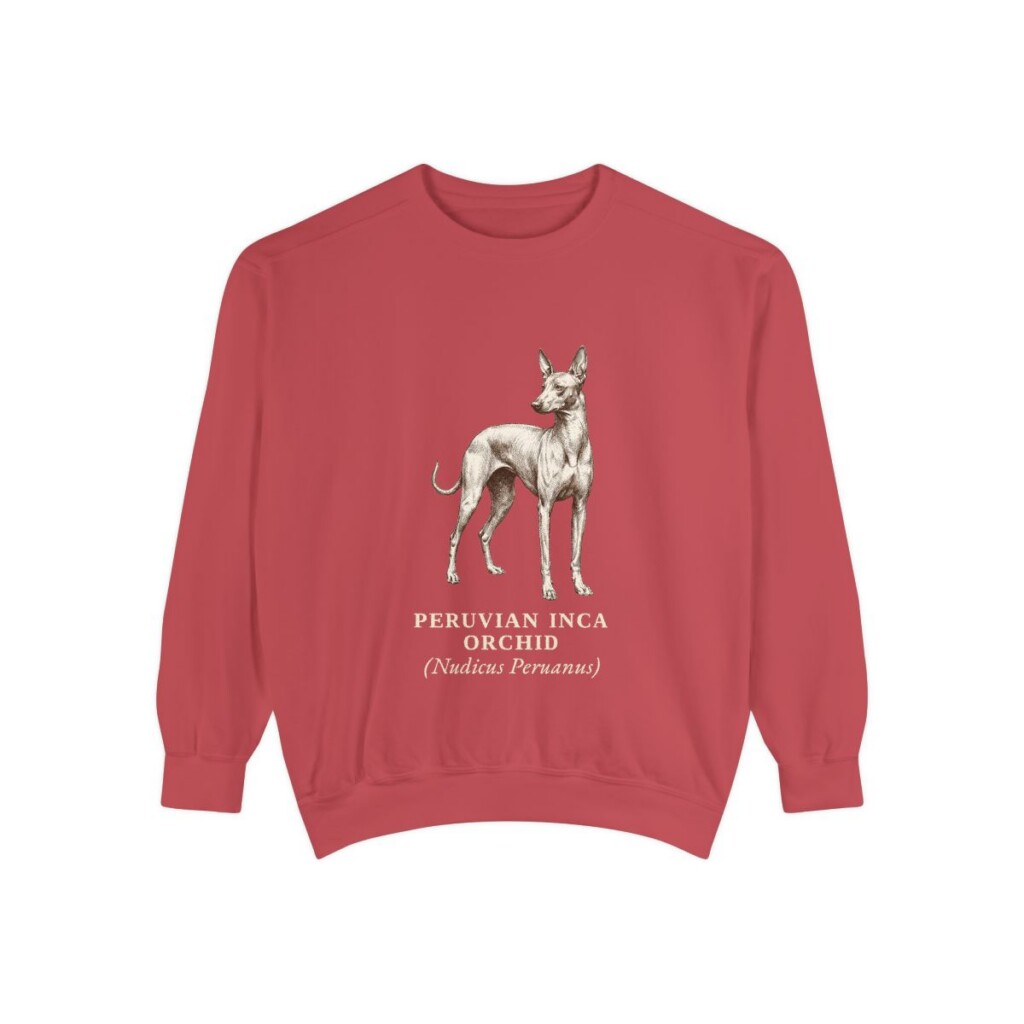 peruvian-inca-orchid-sweatshirt-latin-crimson Peruvian Inca Orchid Latin Sweatshirt, Crimson, front view