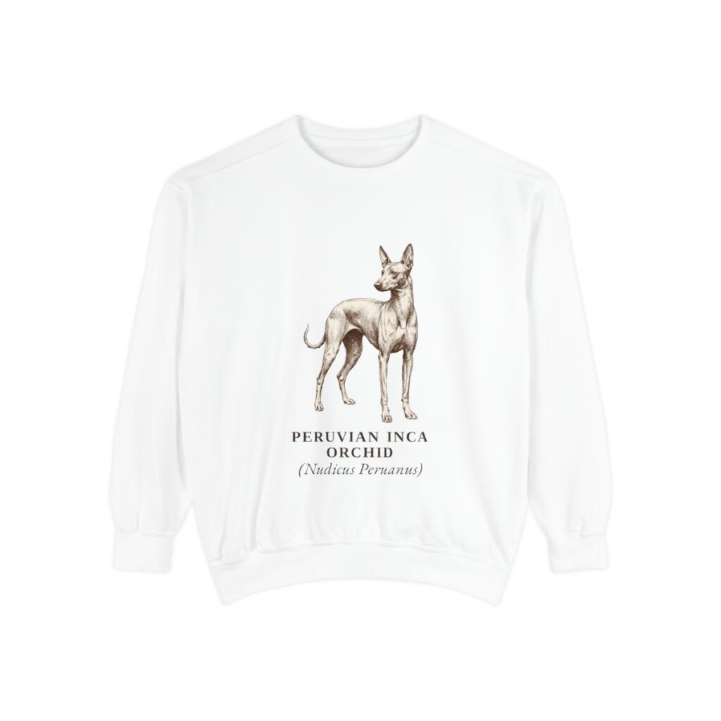peruvian-inca-orchid-sweatshirt-latin-white Peruvian Inca Orchid Latin Sweatshirt, White, front view