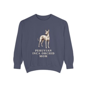 Peruvian Inca Orchid Mom Sweatshirt, Denim, front view