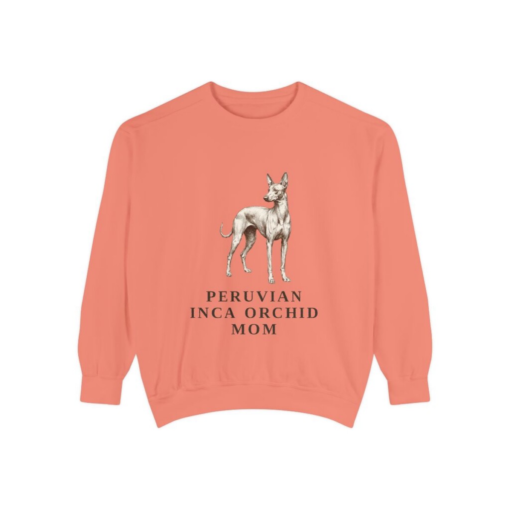 Peruvian Inca Orchid Mom Sweatshirt, Terracotta, front view