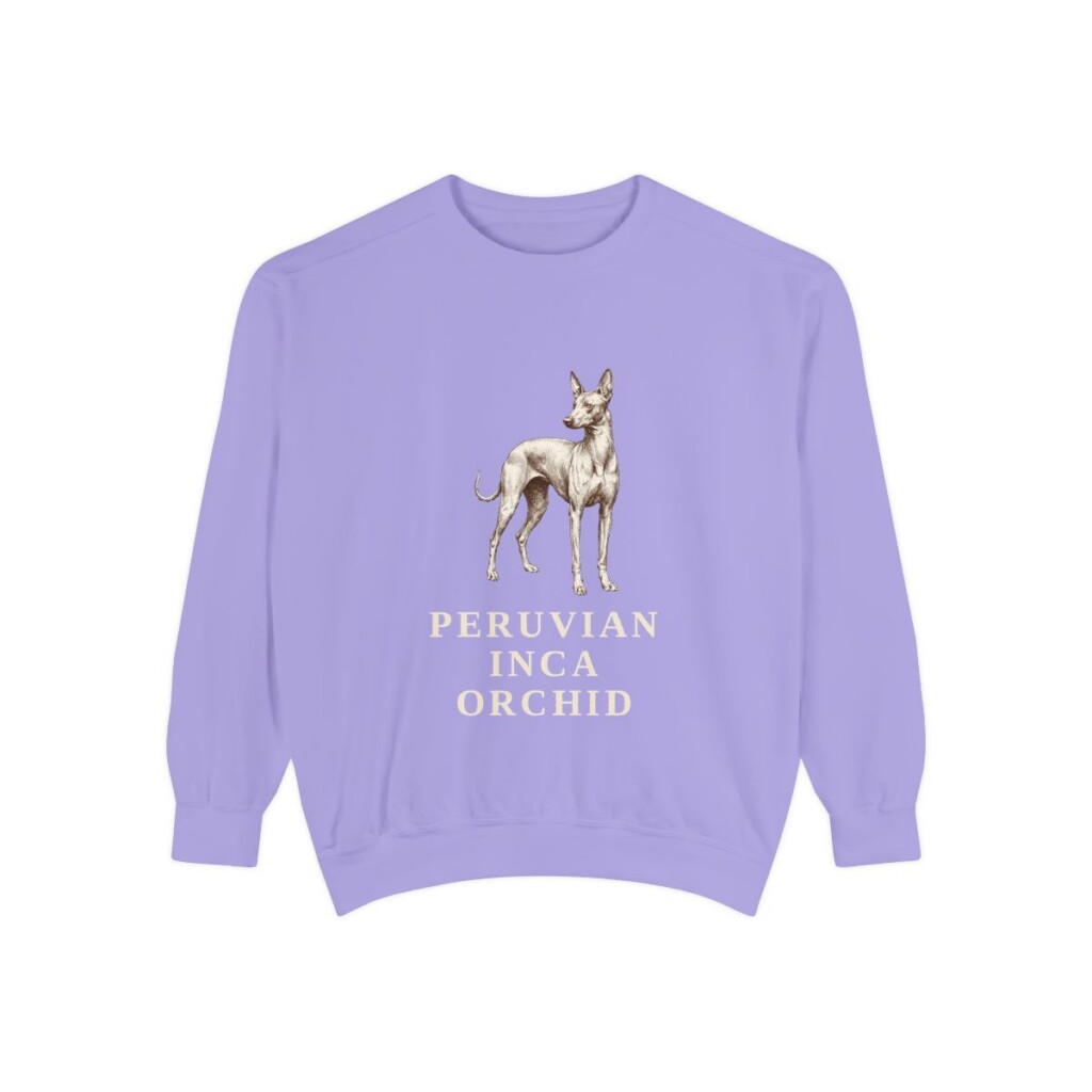Peruvian Inca Orchid Sweatshirt, Violet, front view