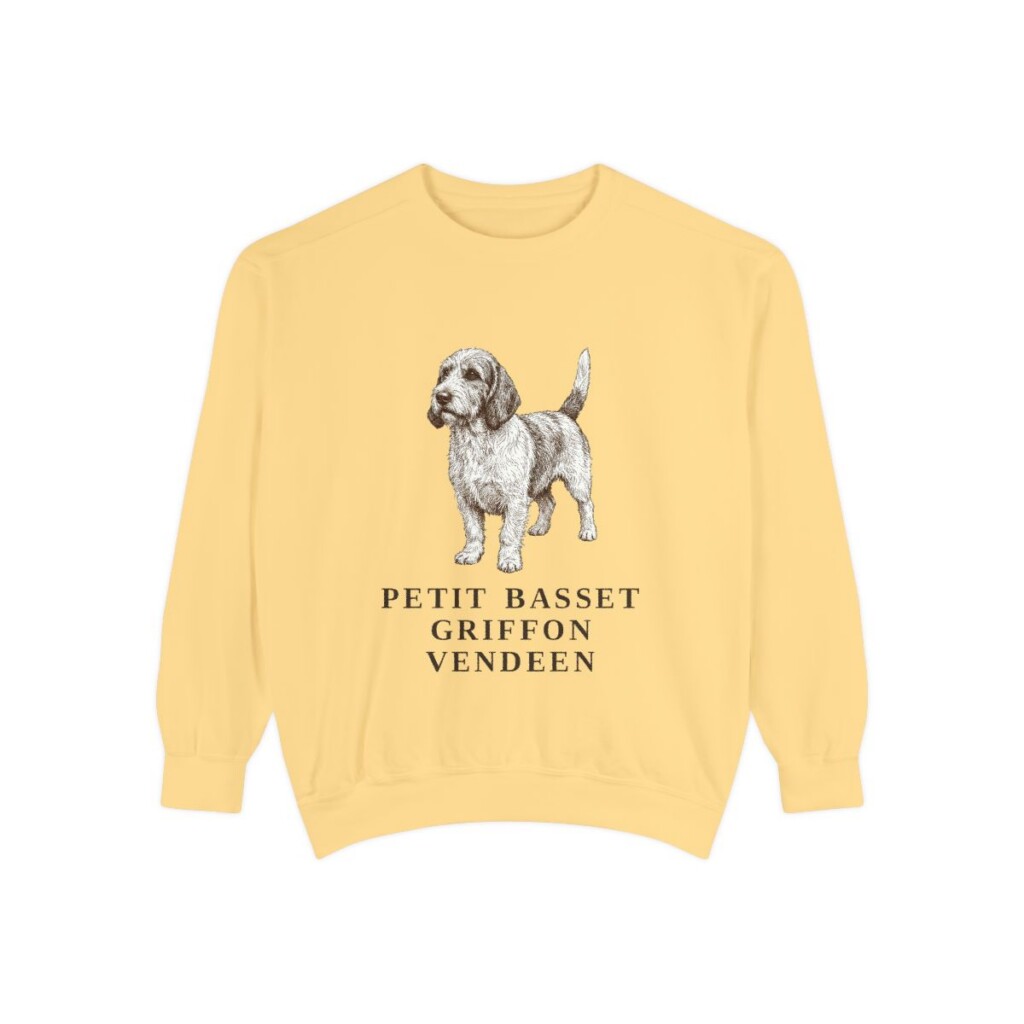 Petit Basset Griffon Vendeen Sweatshirt, Butter, front view