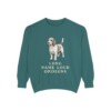 petit-basset-griffon-vendeen-sweatshirt-humor-blue-spruce Petit Basset Griffon Vendeen Humor Sweatshirt, Blue Spruce, front view