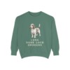 petit-basset-griffon-vendeen-sweatshirt-humor-light-green Petit Basset Griffon Vendeen Humor Sweatshirt, Light Green, front view
