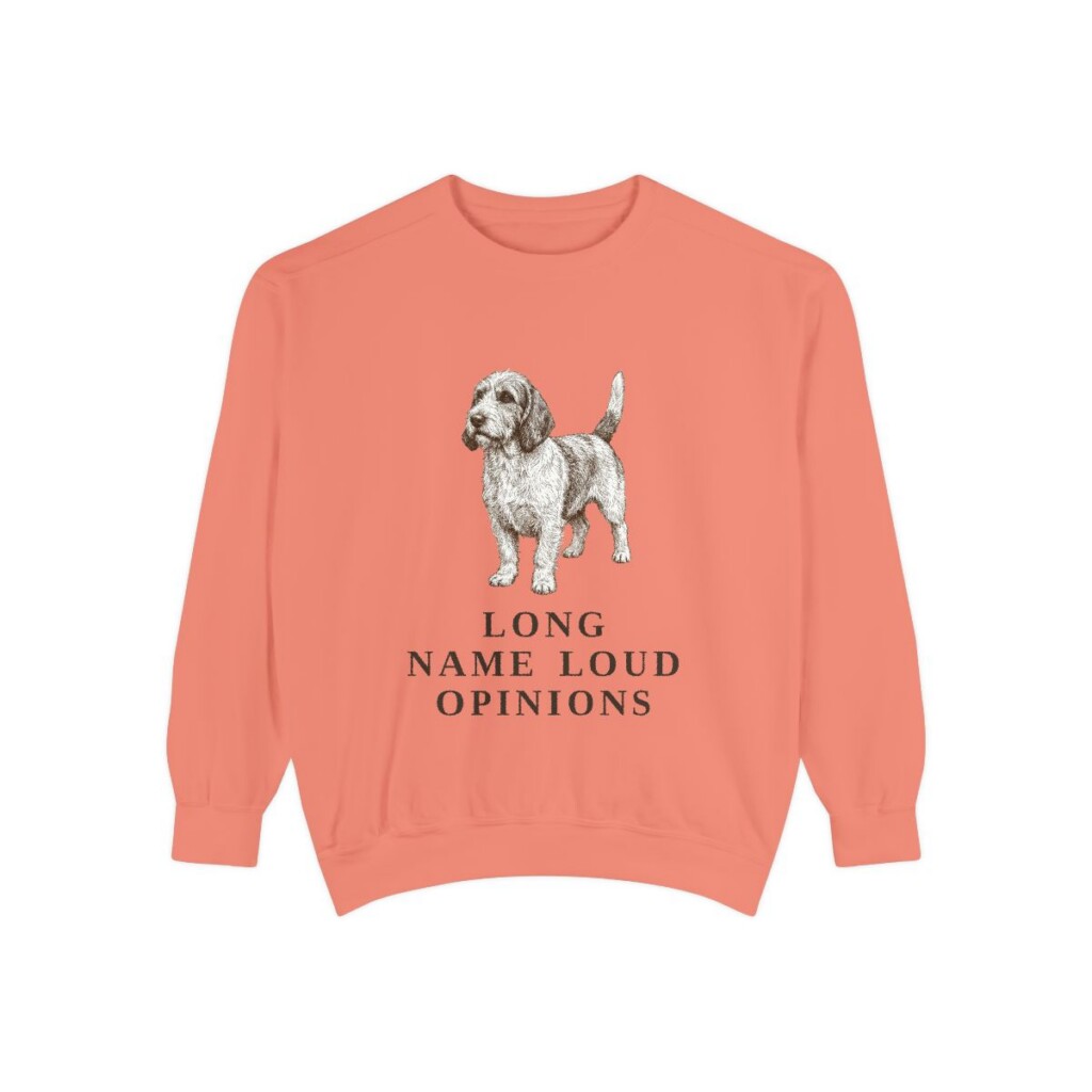 petit-basset-griffon-vendeen-sweatshirt-humor-terracotta Petit Basset Griffon Vendeen Humor Sweatshirt, Terracotta, front view