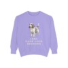 petit-basset-griffon-vendeen-sweatshirt-humor-violet Petit Basset Griffon Vendeen Humor Sweatshirt, Violet, front view