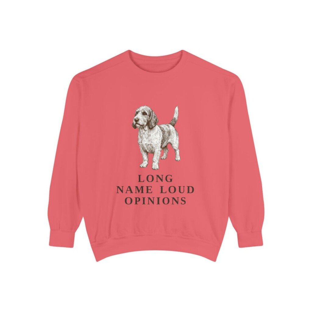 petit-basset-griffon-vendeen-sweatshirt-humor-watermelon Petit Basset Griffon Vendeen Humor Sweatshirt, Watermelon, front view