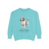 petit-basset-griffon-vendeen-sweatshirt-latin-chalky-mint Petit Basset Griffon Vendeen Latin Sweatshirt, Chalky Mint, front view