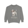 petit-basset-griffon-vendeen-sweatshirt-latin-grey Petit Basset Griffon Vendeen Latin Sweatshirt, Grey, front view