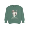 petit-basset-griffon-vendeen-sweatshirt-latin-light-green Petit Basset Griffon Vendeen Latin Sweatshirt, Light Green, front view