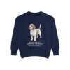 petit-basset-griffon-vendeen-sweatshirt-latin-true-navy Petit Basset Griffon Vendeen Latin Sweatshirt, True Navy, front view