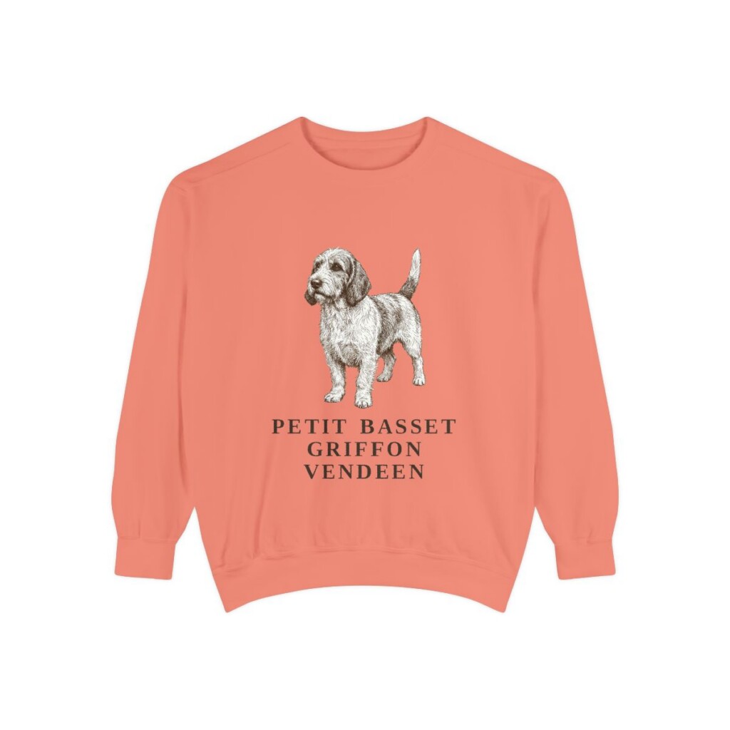 Petit Basset Griffon Vendeen Sweatshirt, Terracotta, front view