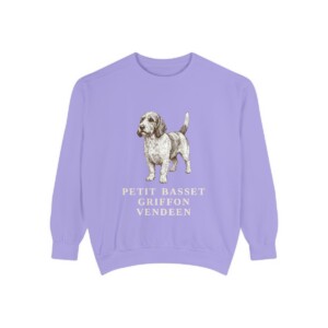 Petit Basset Griffon Vendeen Sweatshirt, Violet, front view
