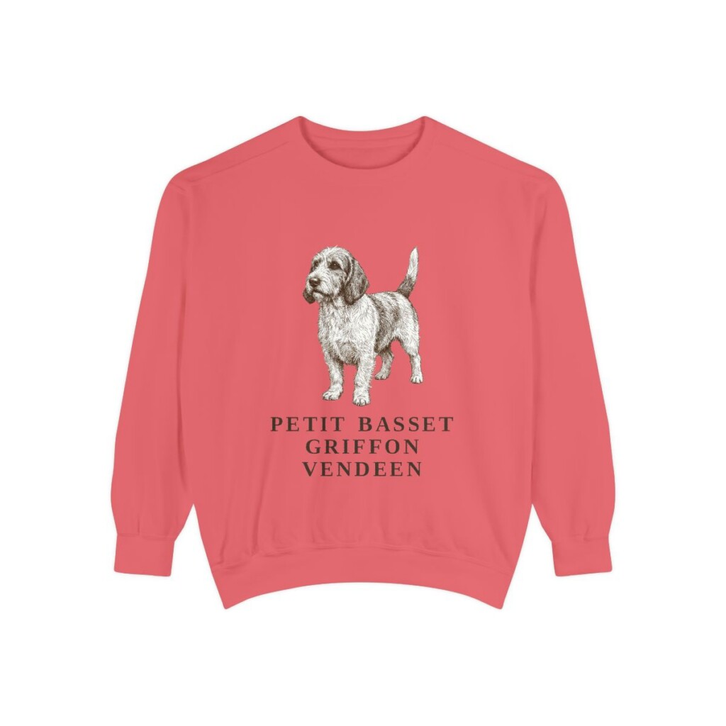 Petit Basset Griffon Vendeen Sweatshirt, Watermelon, front view